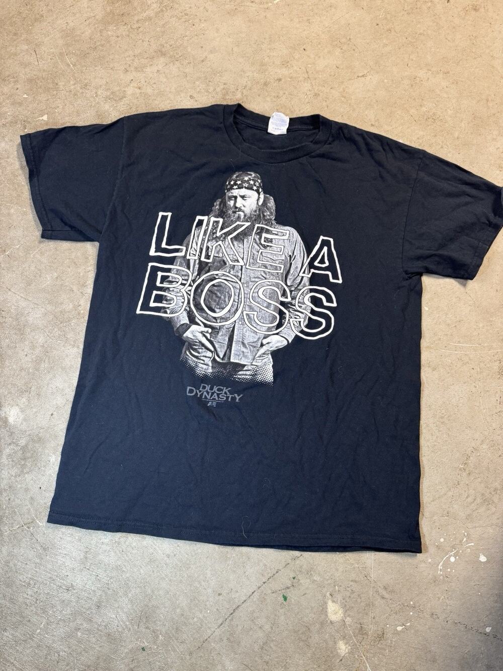 Gildan Duck Dynasty Like A BOSS T-Shirt Size L Black Mens Cotton